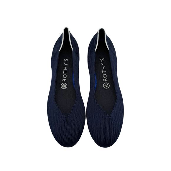 Rothy’s The Flat Maritime Navy Retired White Halo Women’s Size 9 - Picture 2 of 8